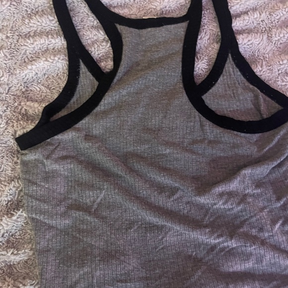 Gray Ribbed Tank Top - Picture 3 of 3